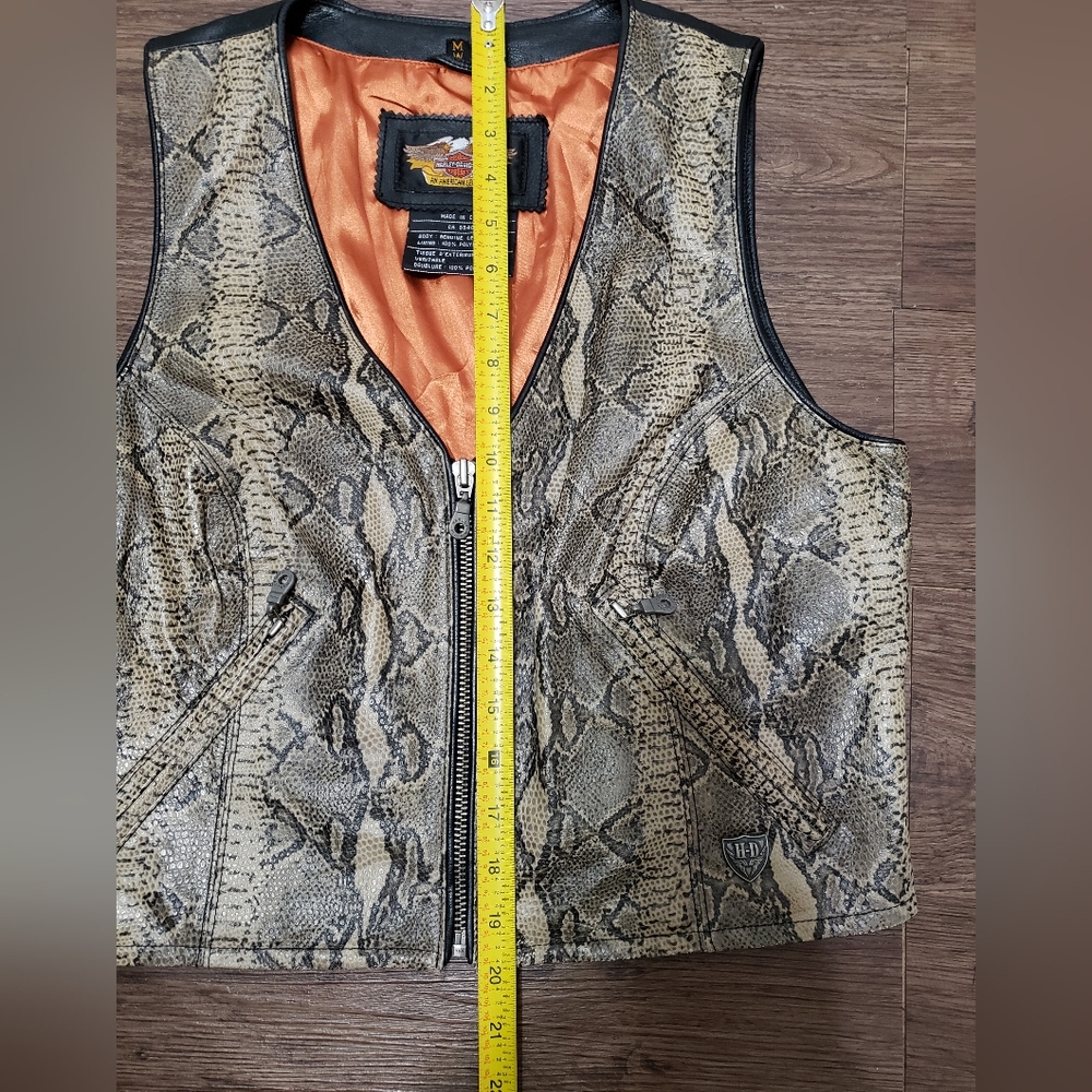 Womens Harley Davidson Leather Vest - Picture 9 of 13